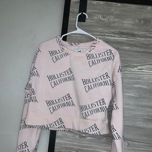 Hollister light pink print logo